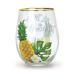 Life Is Sweet Coastal Stemless Wine Glass